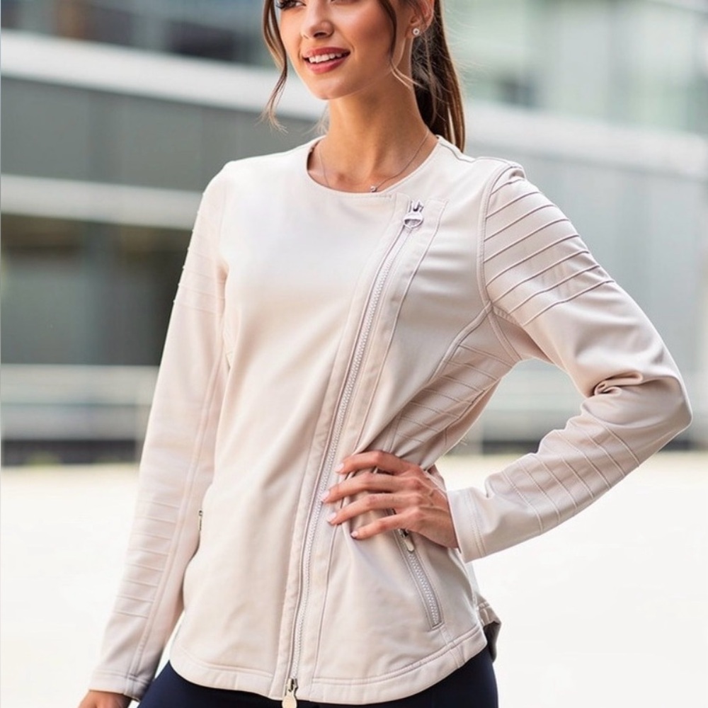 NWT Athleta Ivory Moto Jacket